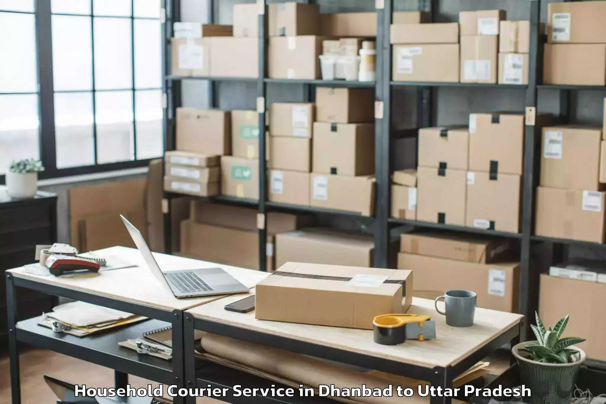 Dhanbad to Uttar Pradesh Household Courier Booking